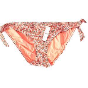 J. Crew Sunset Pink Liberty Fabric Bikini Bottom Fresh Floral Feminine 3X NWT